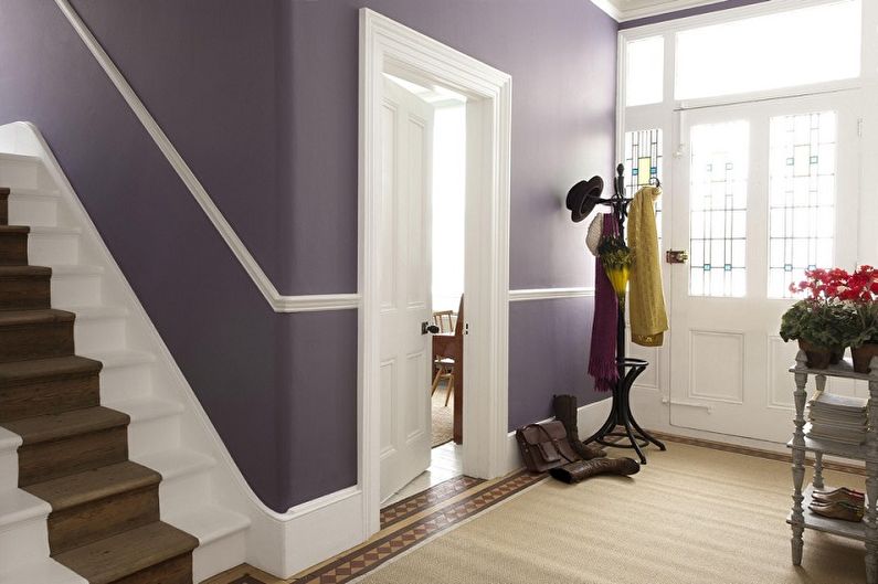 Warna ungu di bahagian dalam lorong - Foto reka bentuk