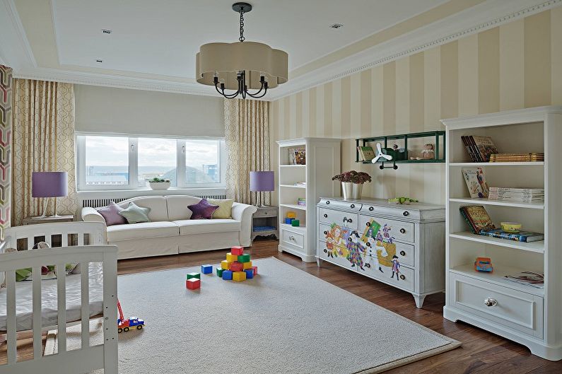 Ceriņu krāsa bērnu istabas interjerā - Dizaina foto