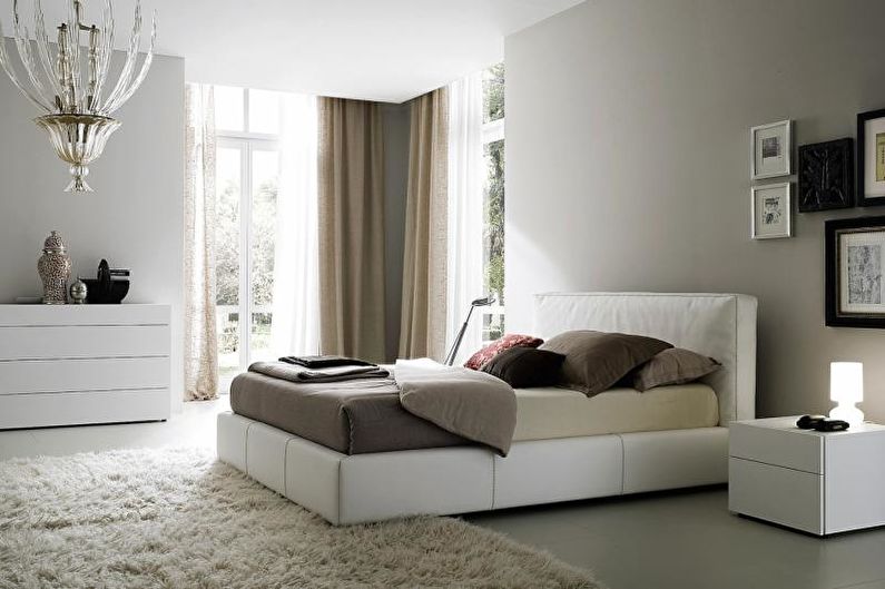 Bedroom in a modern style - The combination of colors in the interior of the bedroom