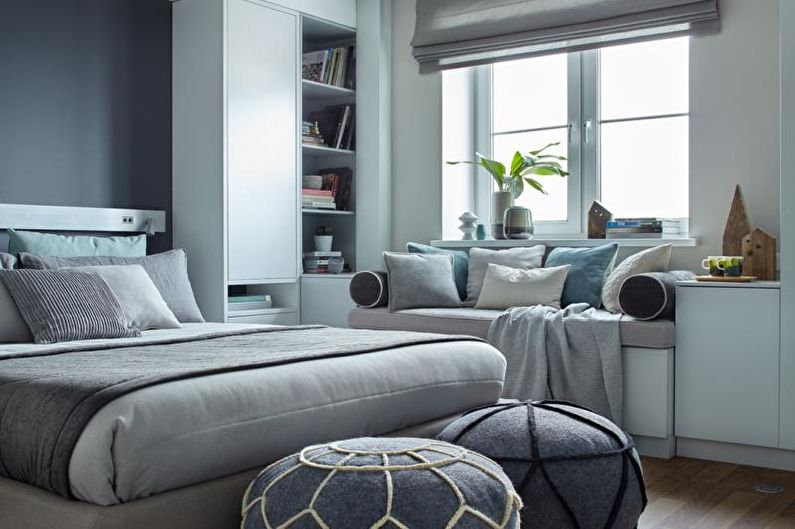 Soveværelse i moderne stil - Kombinationen af ​​farver i det indre af soveværelset