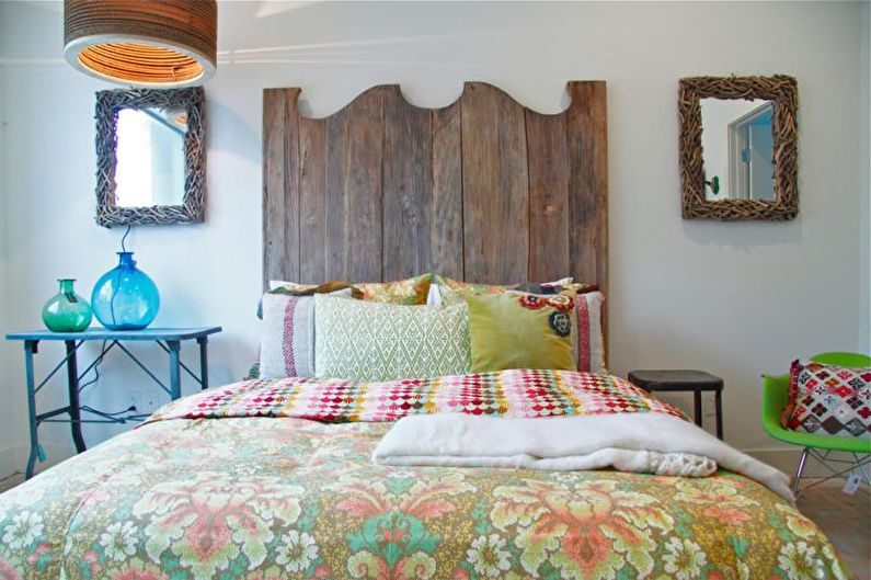 Quarto em estilo country - combinação de cores no interior do quarto