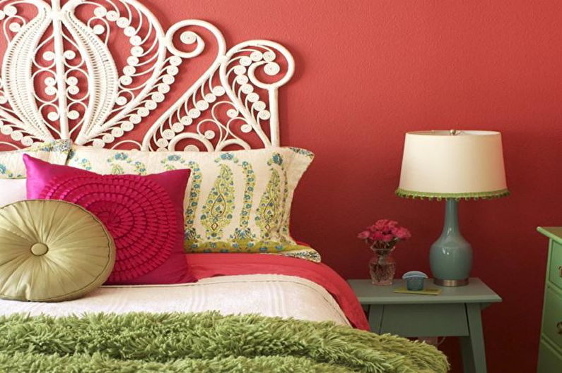Kombinacija boja u unutrašnjosti spavaće sobe - fotografija