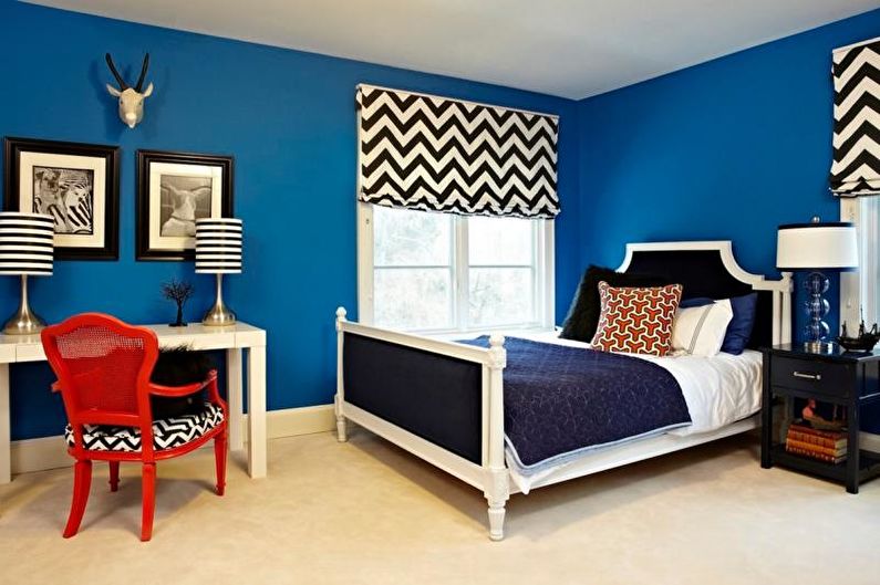 Combinația de culori din interiorul dormitorului - fotografie