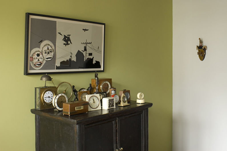 Olive Loft Style Living Room - Design de Interiores