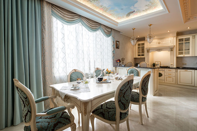 Kuchyně 20 m² v klasickém stylu - interiérový design
