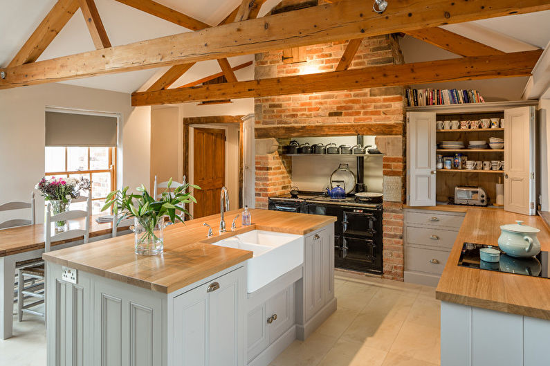 Cozinha 20 m² em estilo country - Design de Interiores