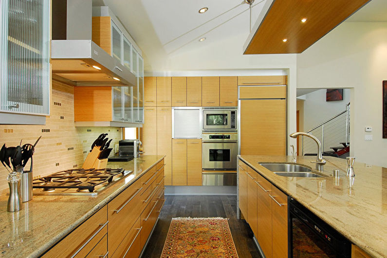 Жута кухиња 20 м² - Дизајн ентеријера