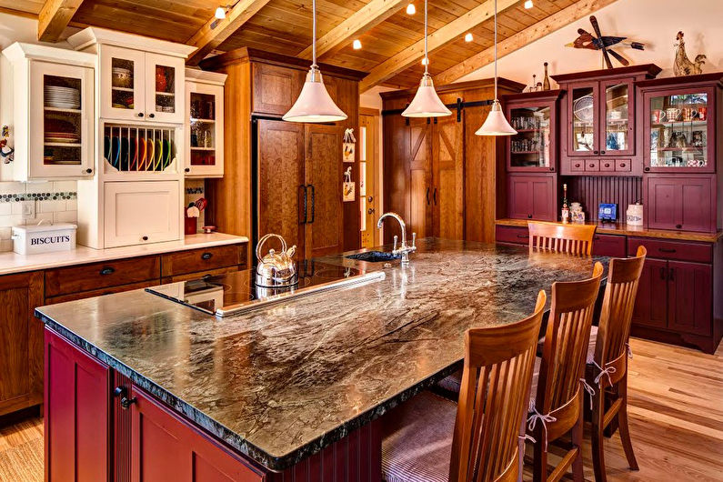 Cucina rossa 20 mq - Interior design