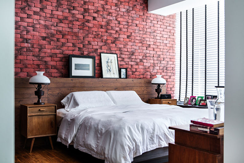 Rozā skandināvu stila guļamistaba - interjera dizains