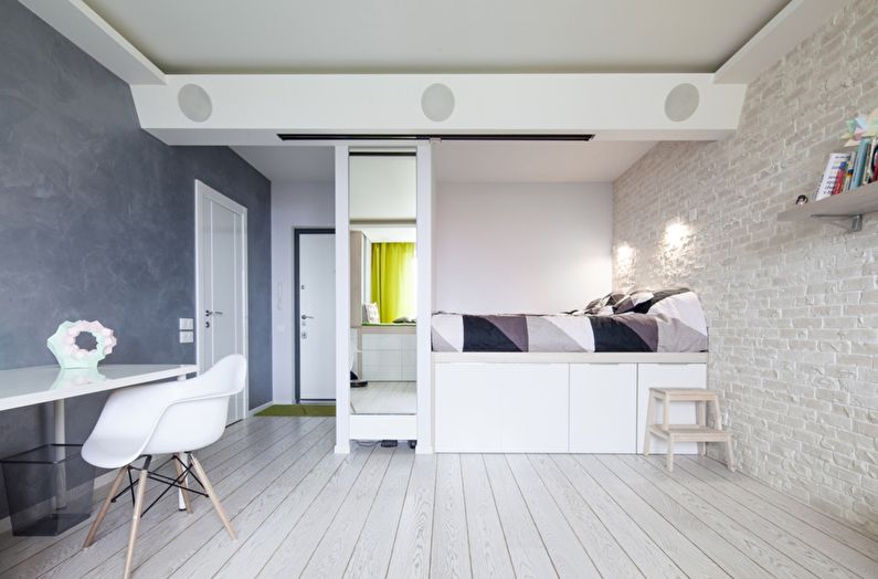 Design de quarto em estilo escandinavo - Decoração de parede