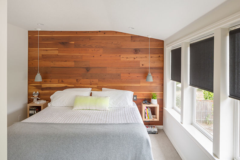 Design camera da letto in stile scandinavo - Finitura a soffitto