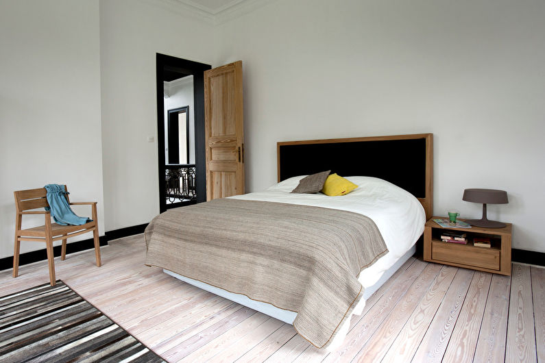 Dizajn interijera spavaće sobe skandinavskog stila - fotografija