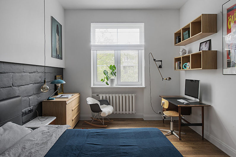 Design interior dormitor în stil scandinav - fotografie