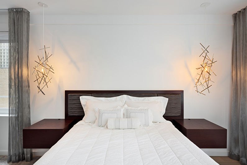 Интериорен дизайн на спалня в скандинавски стил - снимка