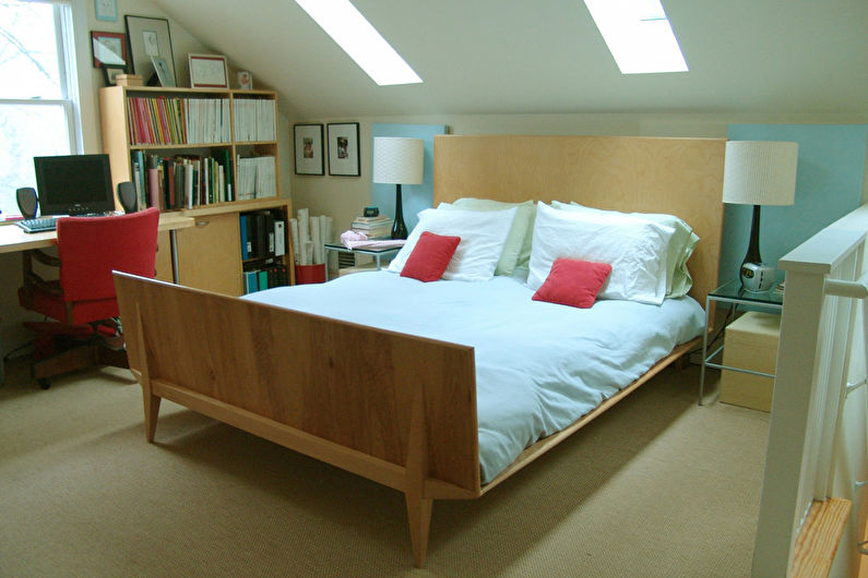 Interior design della camera da letto di stile scandinavo - foto