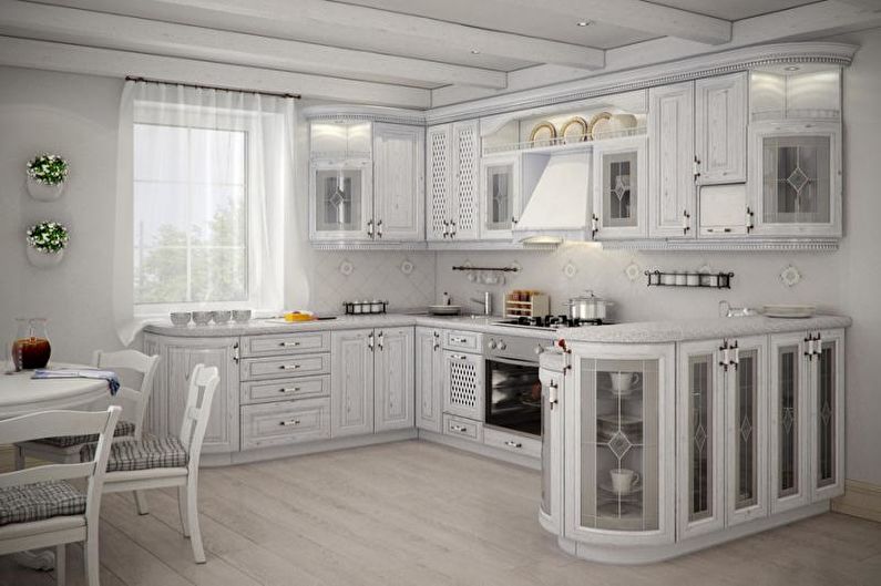 Kuchyně 14 m² v klasickém stylu - interiérový design