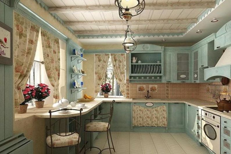 Cozinha 14 m² em estilo country - Design de Interiores