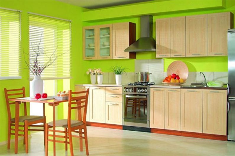 Cucina verde 14 mq - Interior design