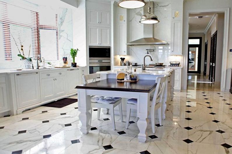 Design kuchyně 14 m² - povrchová úprava podlahy