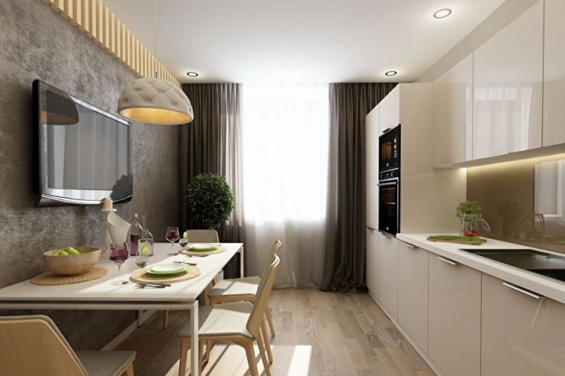 Design kuchyně 14 m² - stropní dekorace