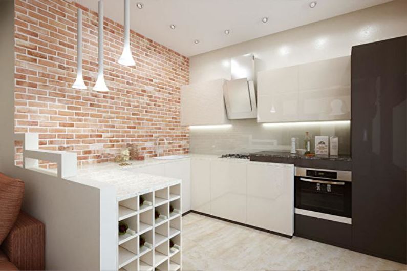 Designul interior al bucătăriei este de 14 mp. - Foto
