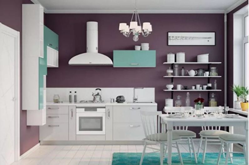 Il design degli interni della cucina è di 14 mq - Foto