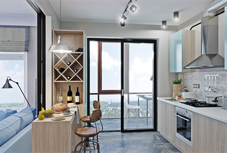 Loft Style Kitchen-Living Room - φωτογραφία 4