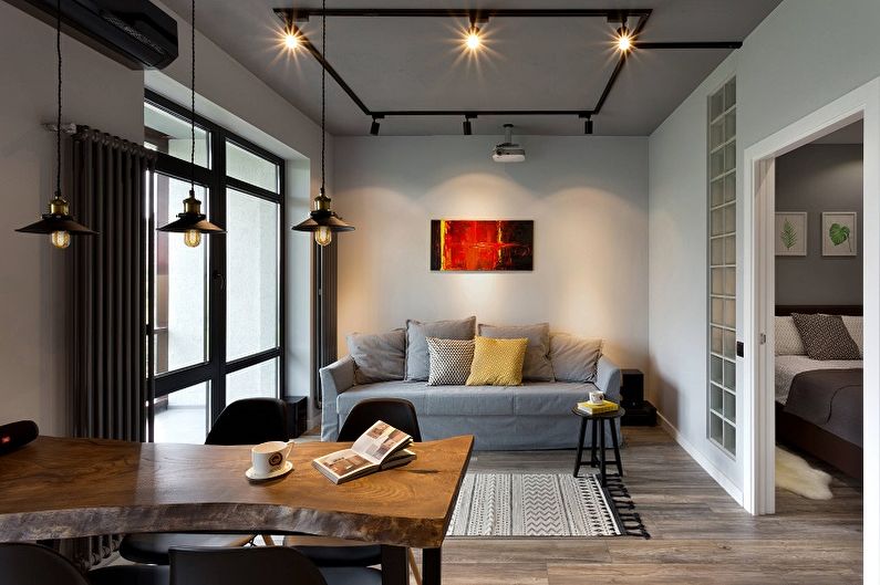Makitid na Living Room Design - Pagpili ng isang Estilo
