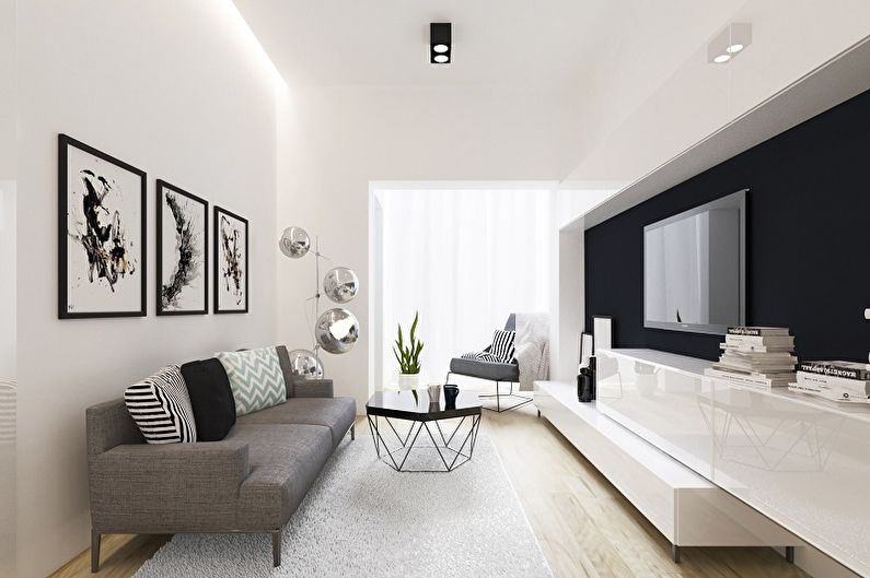 Narrow Living Room Design - Scegliere uno stile
