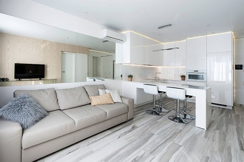 Narrow Living Room Design - Color Solutions