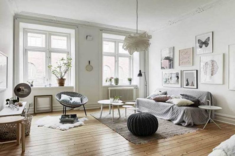 Stue i skandinavisk stil (60 bilder)