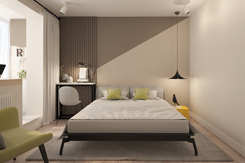 „Уроци по геометрия“: спалня в скандинавски стил