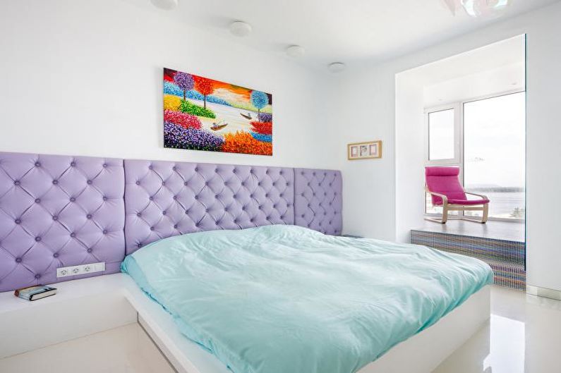 Krāsu kombinācija guļamistabas interjerā: 70 idejas