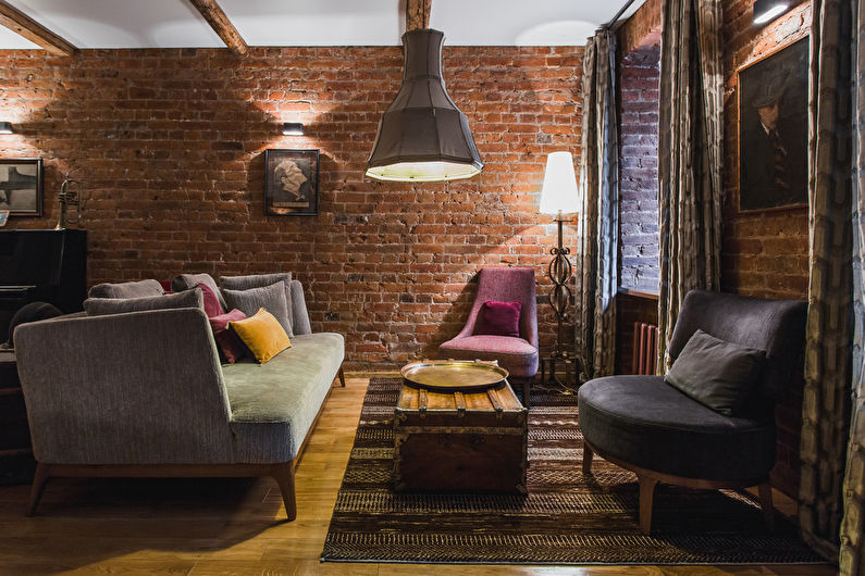Sala de estar em estilo loft: 70 ideias para fotos