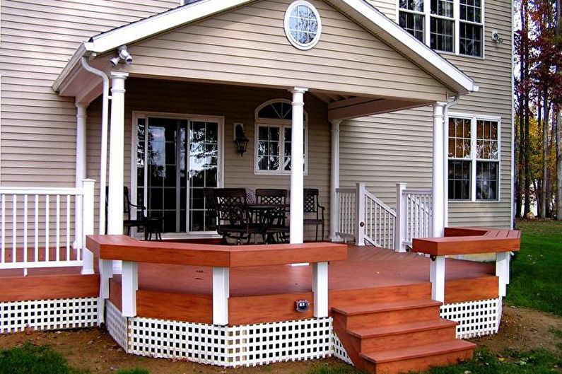 Comment décorer le porche d'une maison privée: 80 idées