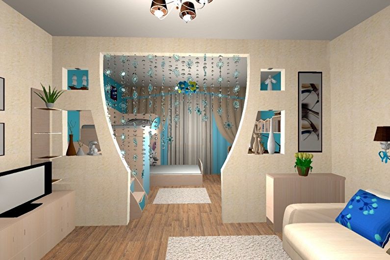 Τρόπος ζώνης δωματίου για γονείς και παιδί - Ζώνη δωματίου με χωρίσματα