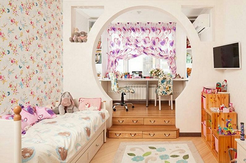 How to zone a room for parents and a child - Zoning the room with partitions