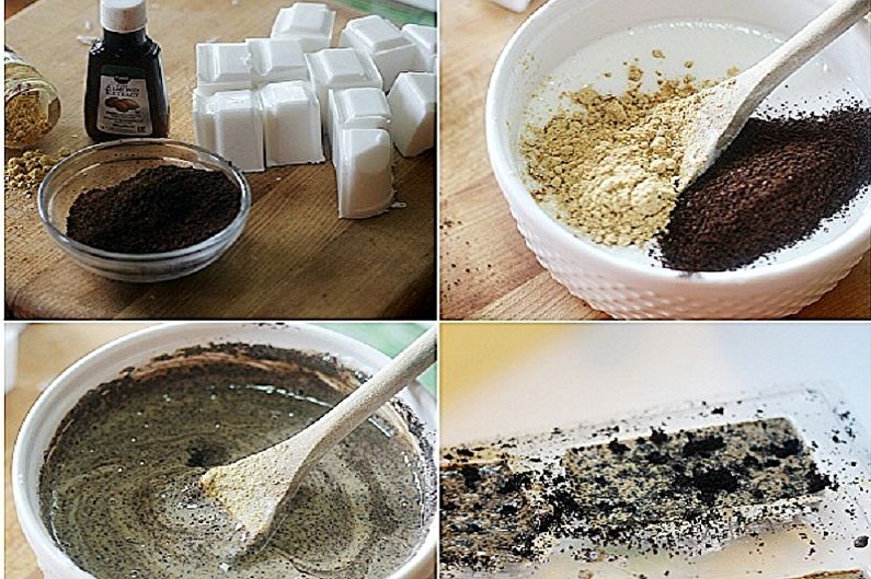 Comment faire du savon à la maison - Gommage au savon au café et au gingembre