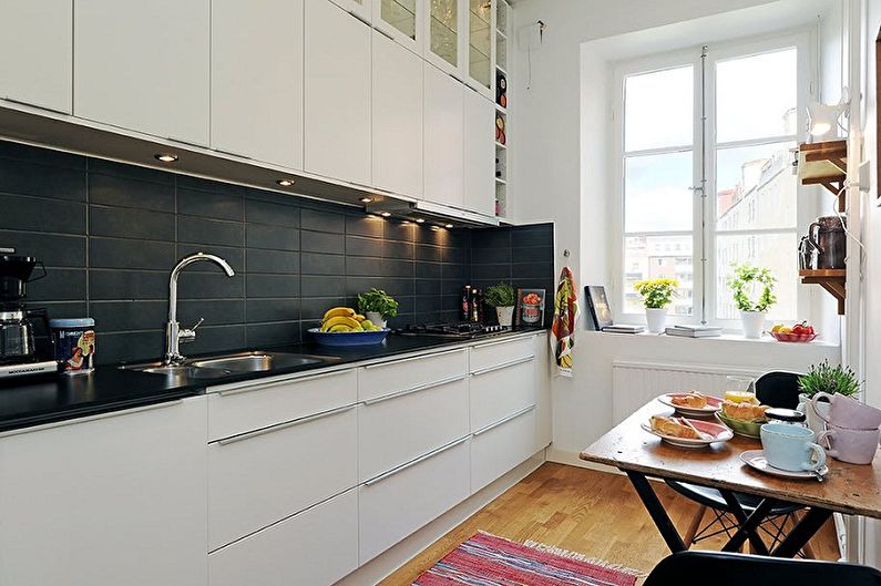 3 līdz 4 metru virtuves dizains - kā pielāgot virtuves telpu