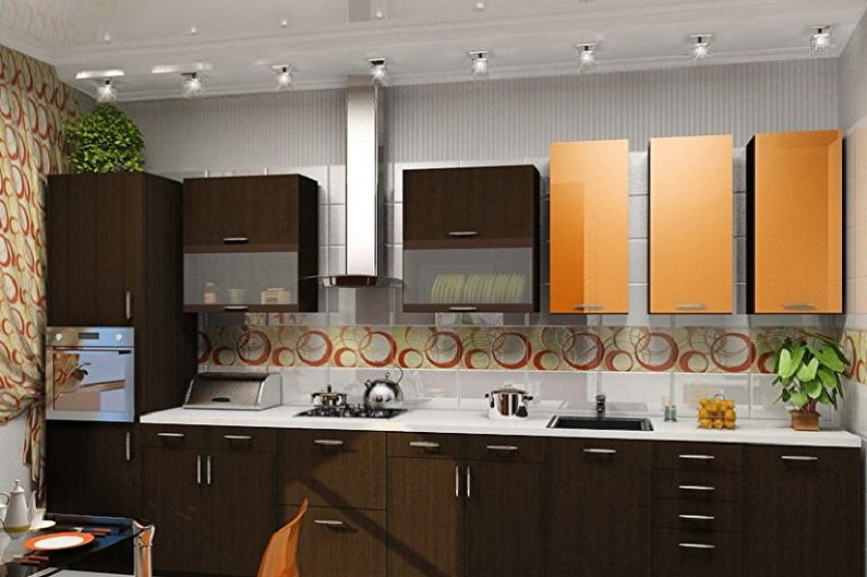 Kitchen design 3 by 4 meters - Lighting and decor
