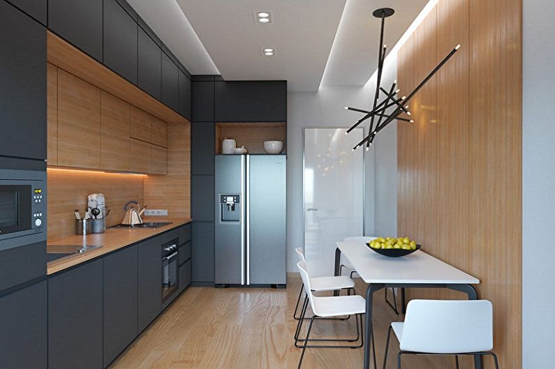 Design de interiores de cozinhas 3 por 4 metros - foto
