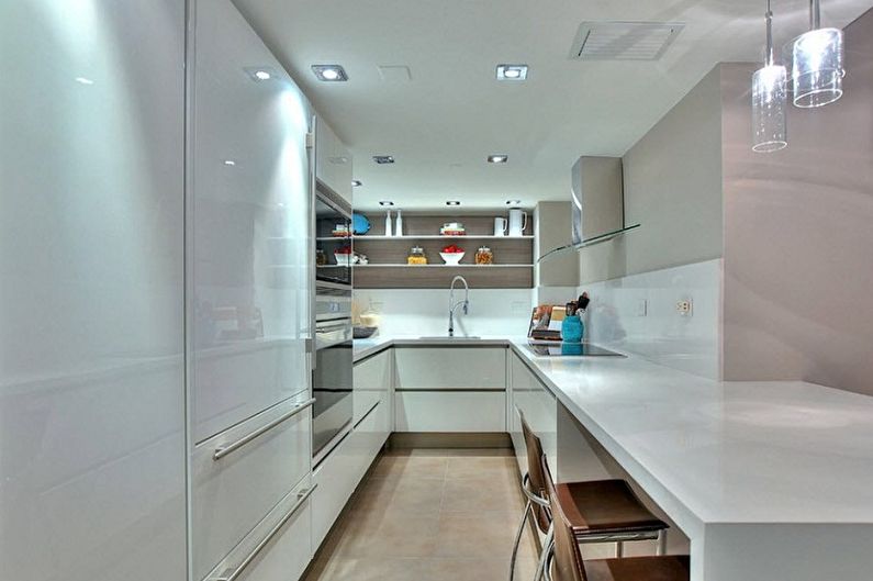 تصميم داخلي للمطبخ 3 × 4 متر - صورة
