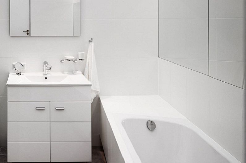 Vannas istaba 3 kv.m. minimālisma stilā - Interjera dizains