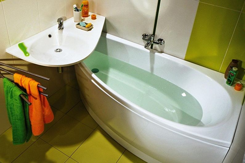 Ang disenyo ng panloob na banyo ng 3 sq.m. - Larawan