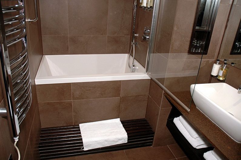 Indvendig design af et badeværelse på 3 kvm. - Foto