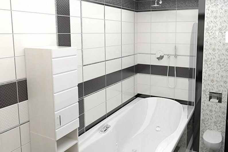 Interiørdesign på et bad på 3 kvm. - Foto