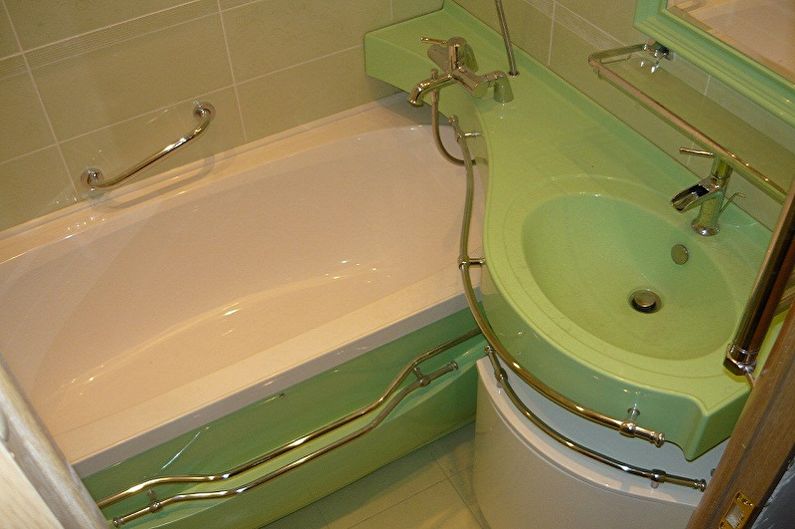 Indvendig design af et badeværelse på 3 kvm. - Foto