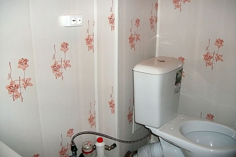 Matériau de décoration murale dans les toilettes - panneaux PVC et MDF