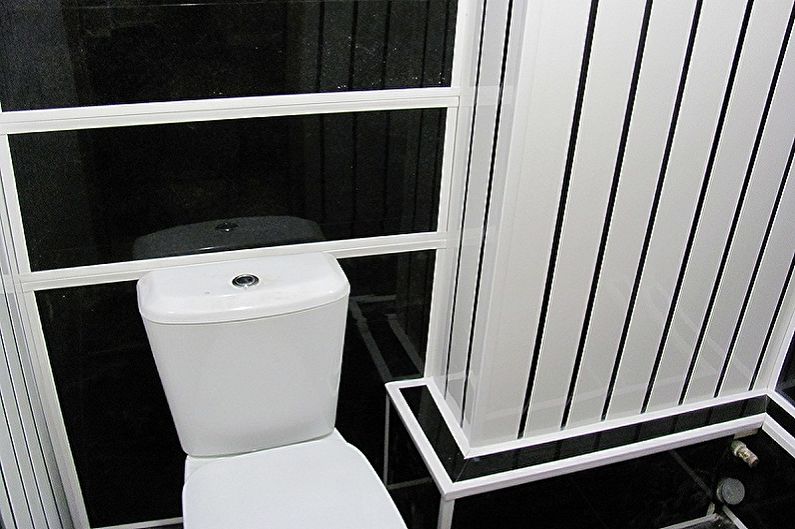 Bahan untuk hiasan dinding di tandas - panel PVC dan MDF