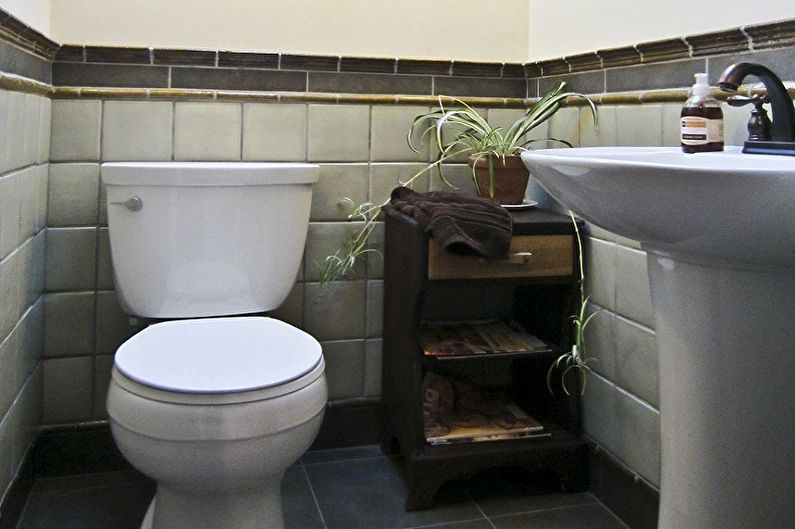 Sienų apdaila tualete - nuotrauka